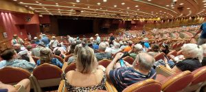 Waiting to disembark from the ship for Montevideo tour, Uruguay