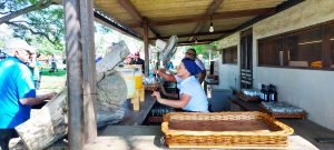 Serving drinks at La Rabida Ranch Montevideo, Uruguay
